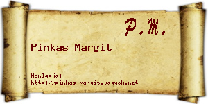 Pinkas Margit névjegykártya
